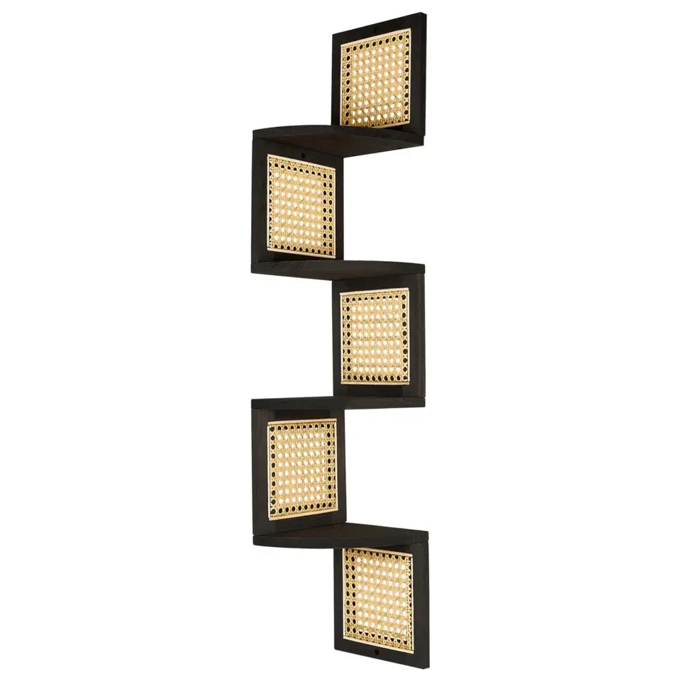 ALDER - Boekenkast - Licht hout/Zwart - Glasvezel