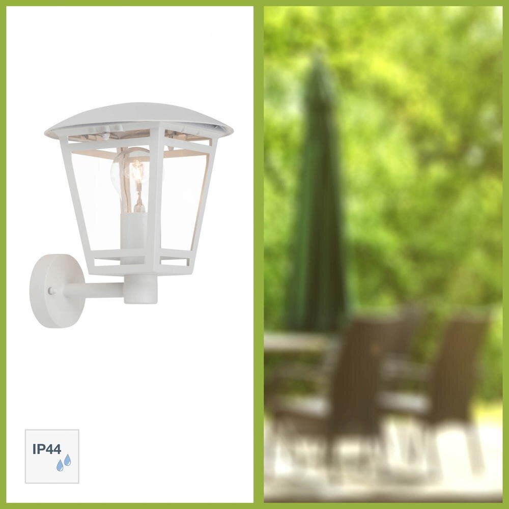 Riley wandlamp in wit E27 IP44 top