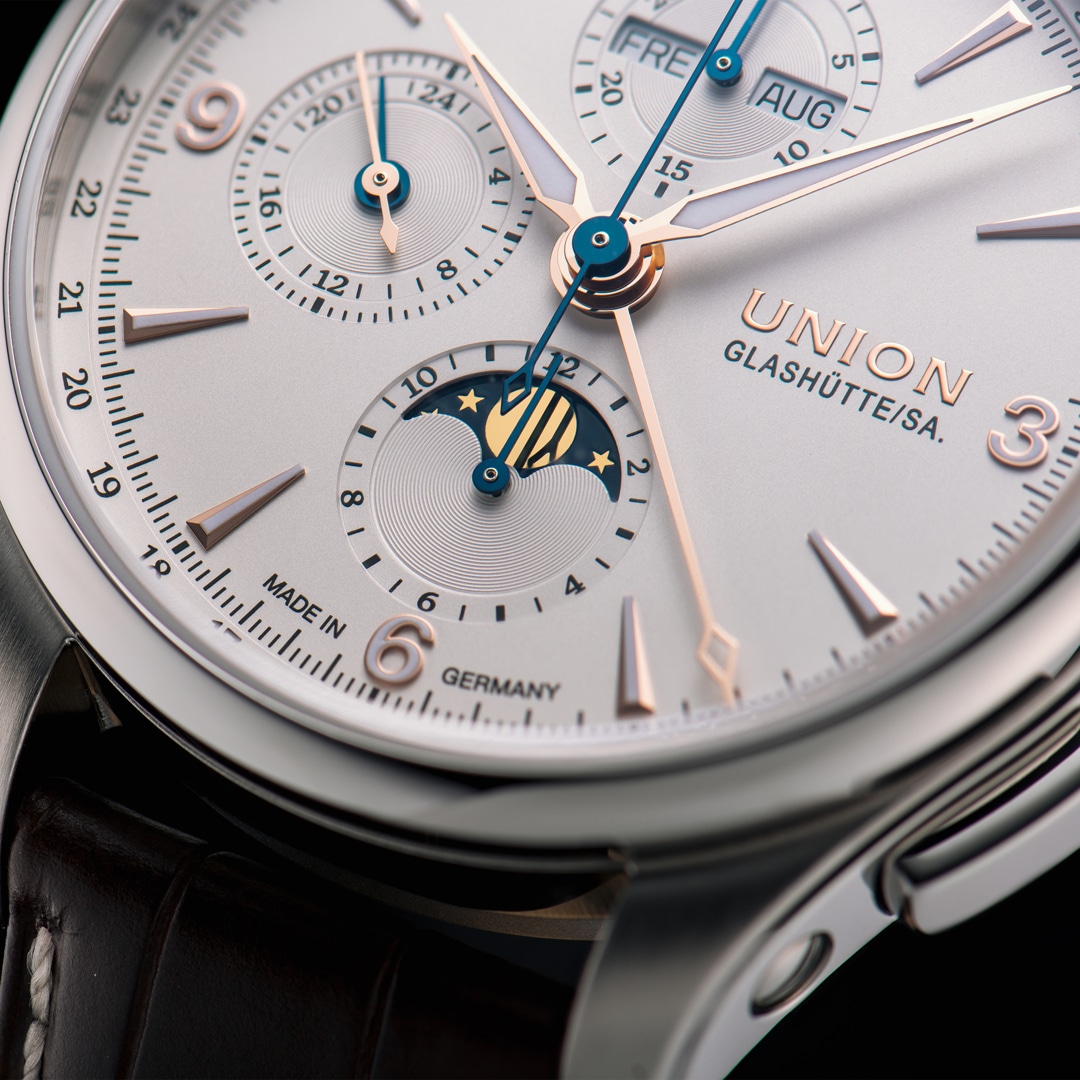 Union Glashütte Belisar Chronograph Mondphase Weiss 42mm