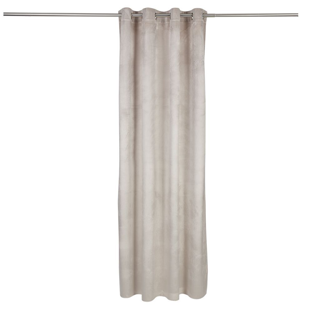 Rideau polyester 140x240cm effet velours taupe