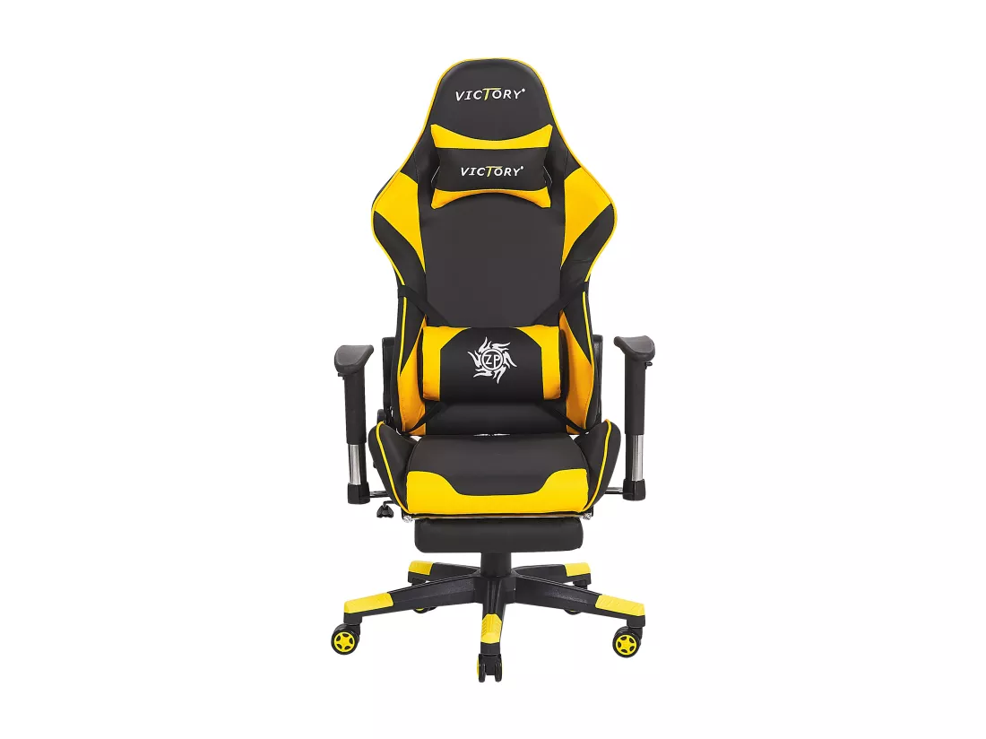 Siège de gaming VICTORY Cuir PU Jaune