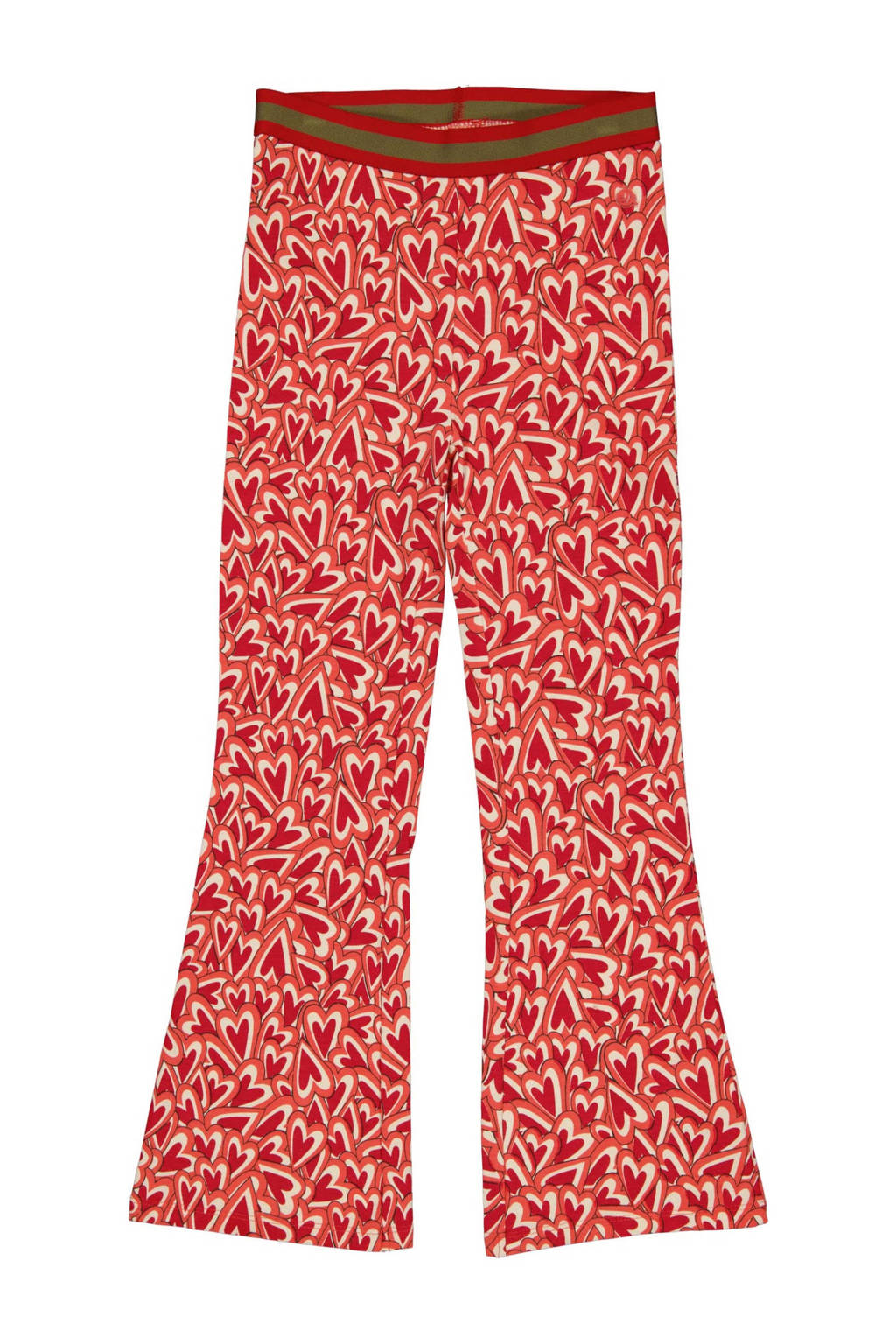 Quapi flared broek WINKIE met all over print rood/wit