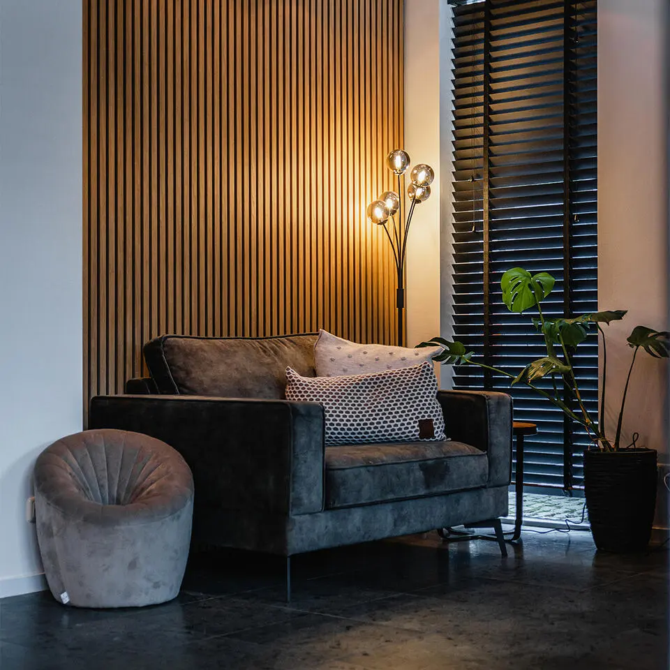 Qazqa vloerlampen athens zwart g9