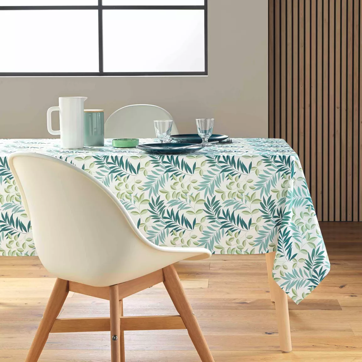 Nappe rectangulaire anti tache (145 x 240 cm) Nedelia Vert sauge