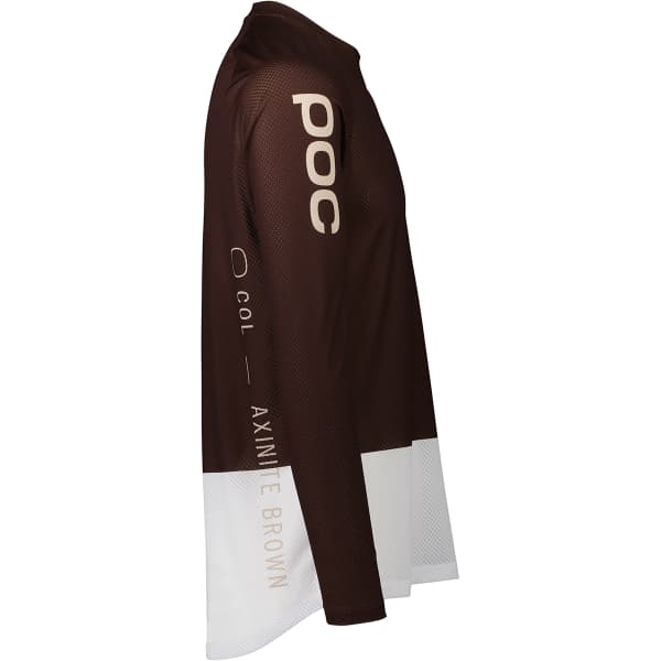 Maillot VTT POC MTB PURE LS JERSEY AXINITE BROWN/HYDROGEN WHITE