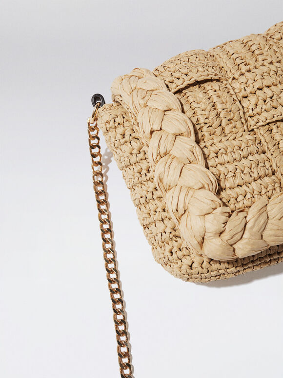 Bolso Bandolera De Paja - Camelo
