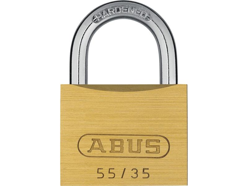 Abus Vorhängeschloss 55/35 Gold Messing Vorhangschloss mit Basisschutz