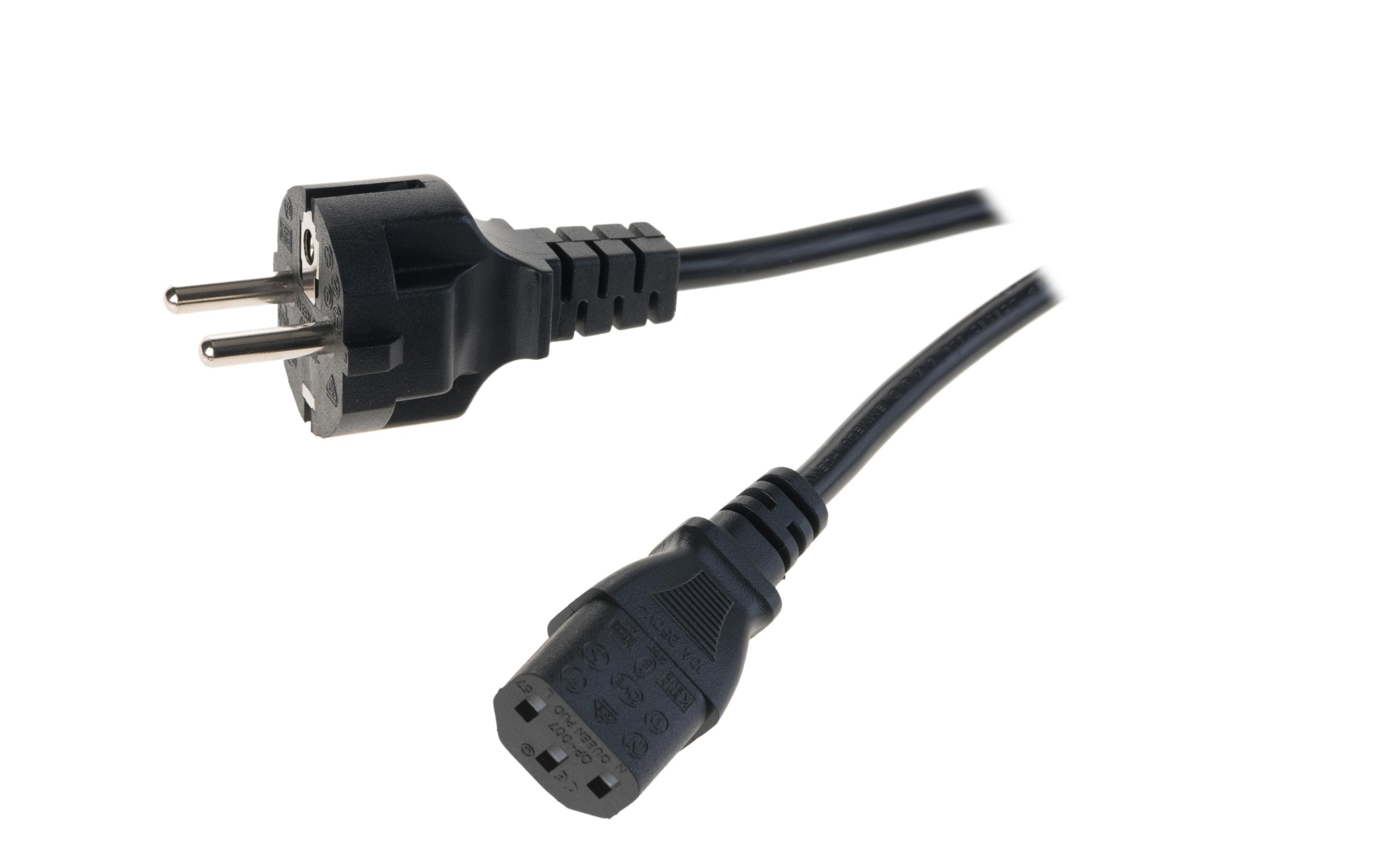 Netzkabel 1 m C13-SchukoNetzkabel 1 m C13-Schuko