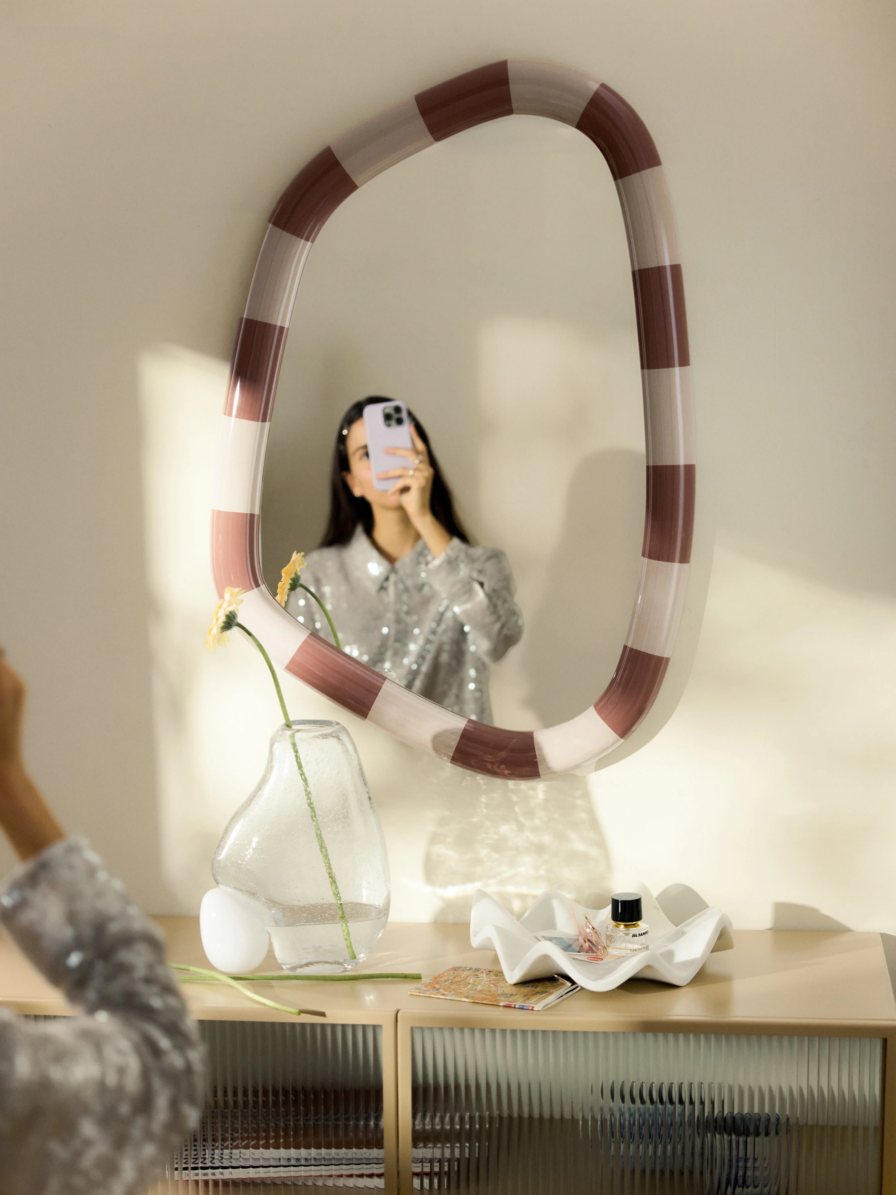 Organische wandspiegel Irina, H 86 cm