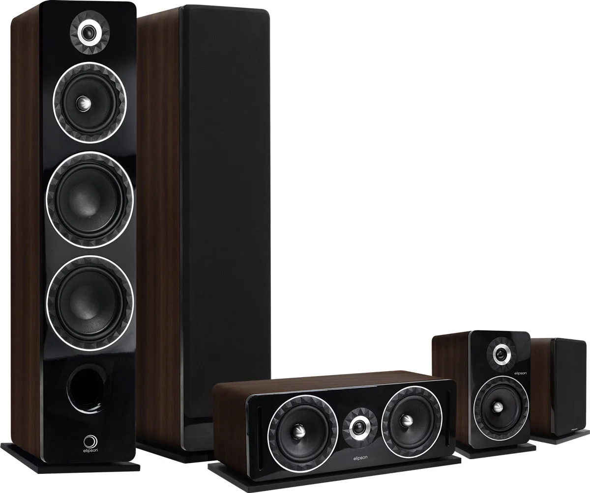 Elipson Prestige Facet 24F8 System 5.0 Noyer Packs enceintes grand spectacle