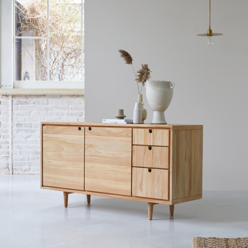 Buffet en teck massif L 145 cm Jonàk