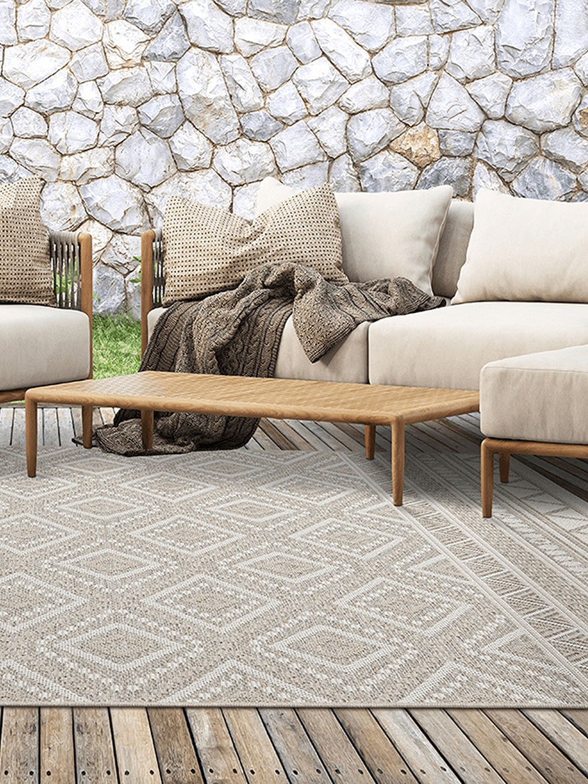 the carpet Teppich »Calgary« rechteckig 1 mm Höhe moderner robuster In und Outdoor Teppich