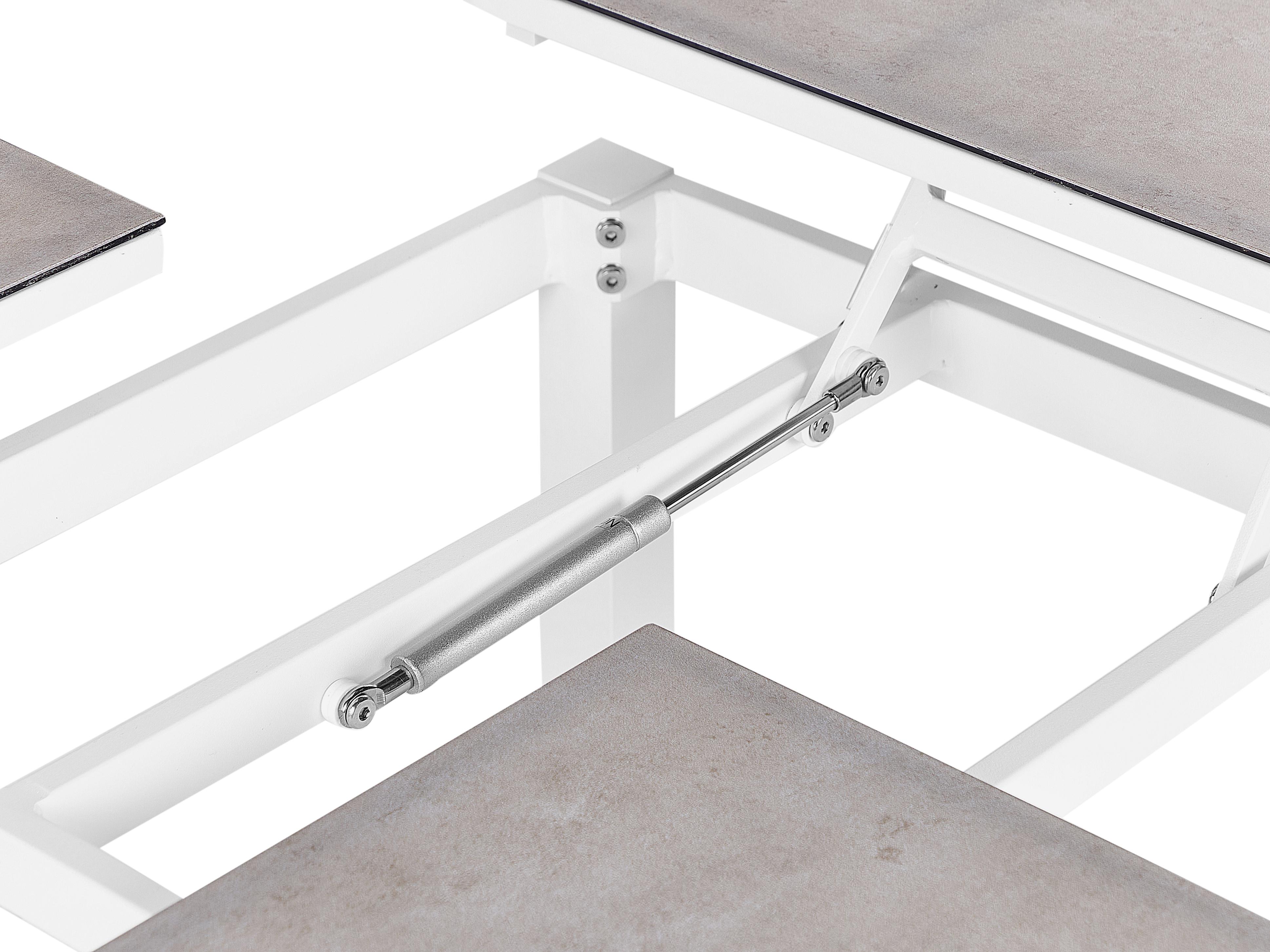 Tuin hoekloungeset met tafel 5-zits MESSINA linkszijdig Metaal Zandbeige