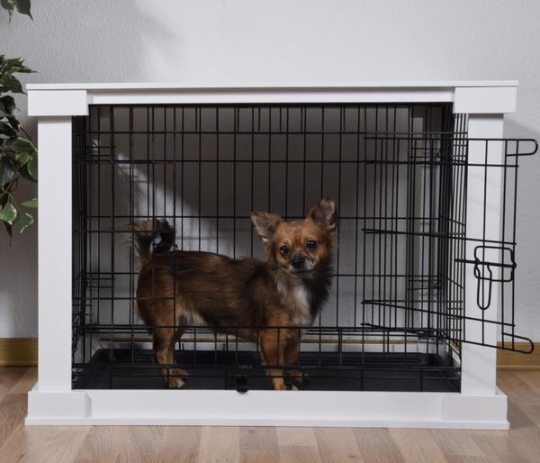 dobar® petlife Design-Hundekäfig, weiß, ca.