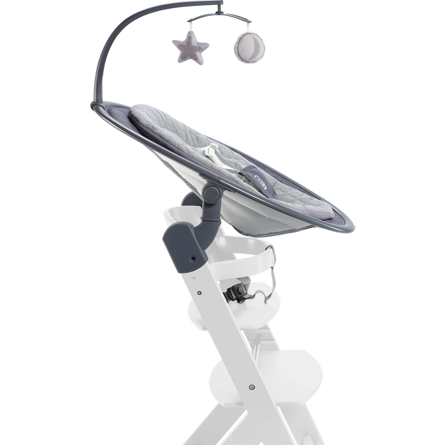 babyGO Hochhstuhl-Set Newborn Family White  Grey