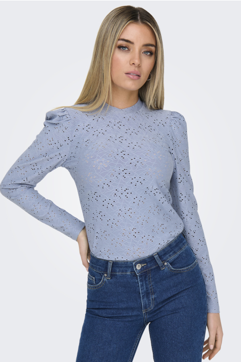Only blauwe dames t-shirt