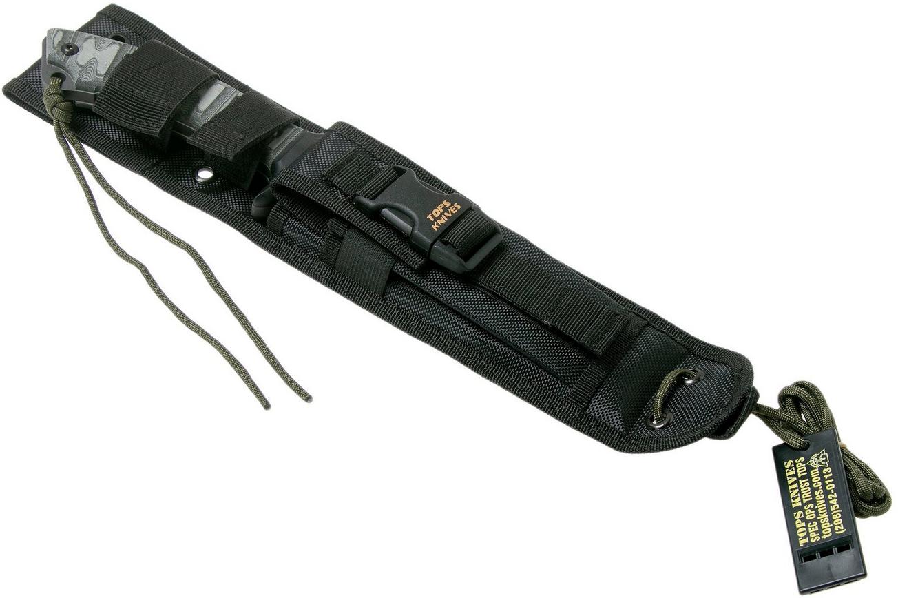 TOPS Knives Apache Falcon AFAL-01 survivalmes, Snake Blocker design