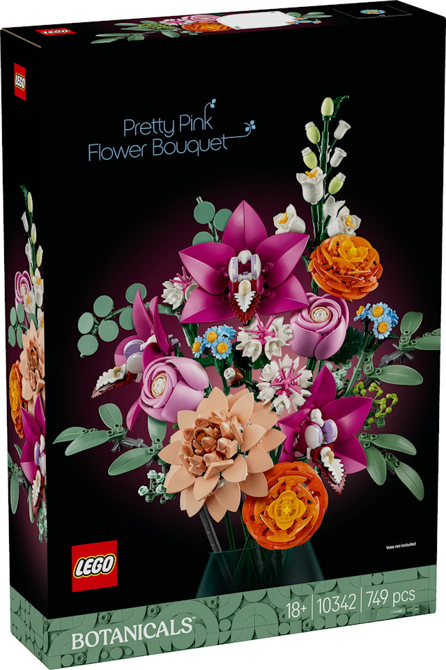 Vakker bukett med rosa blomster LEGO® Botanicals (10342)