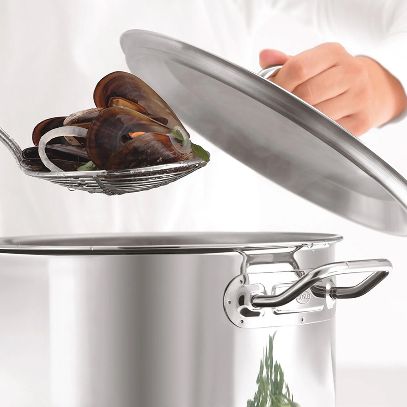 Rösle 91628 Kochtopf Multiply mit Deckel 28 cm silber Suppentopf
