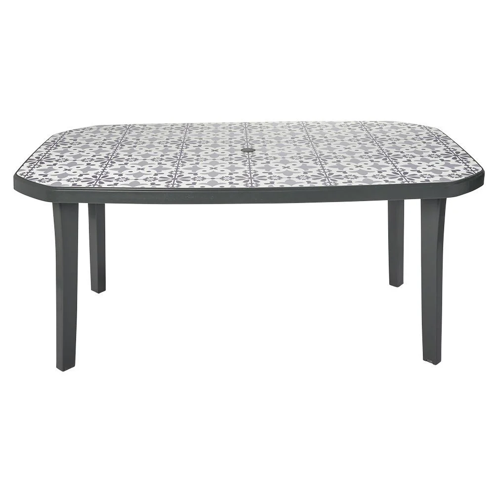 Table de jardin Paris imprimé carreau de ciment 6/8 personnes