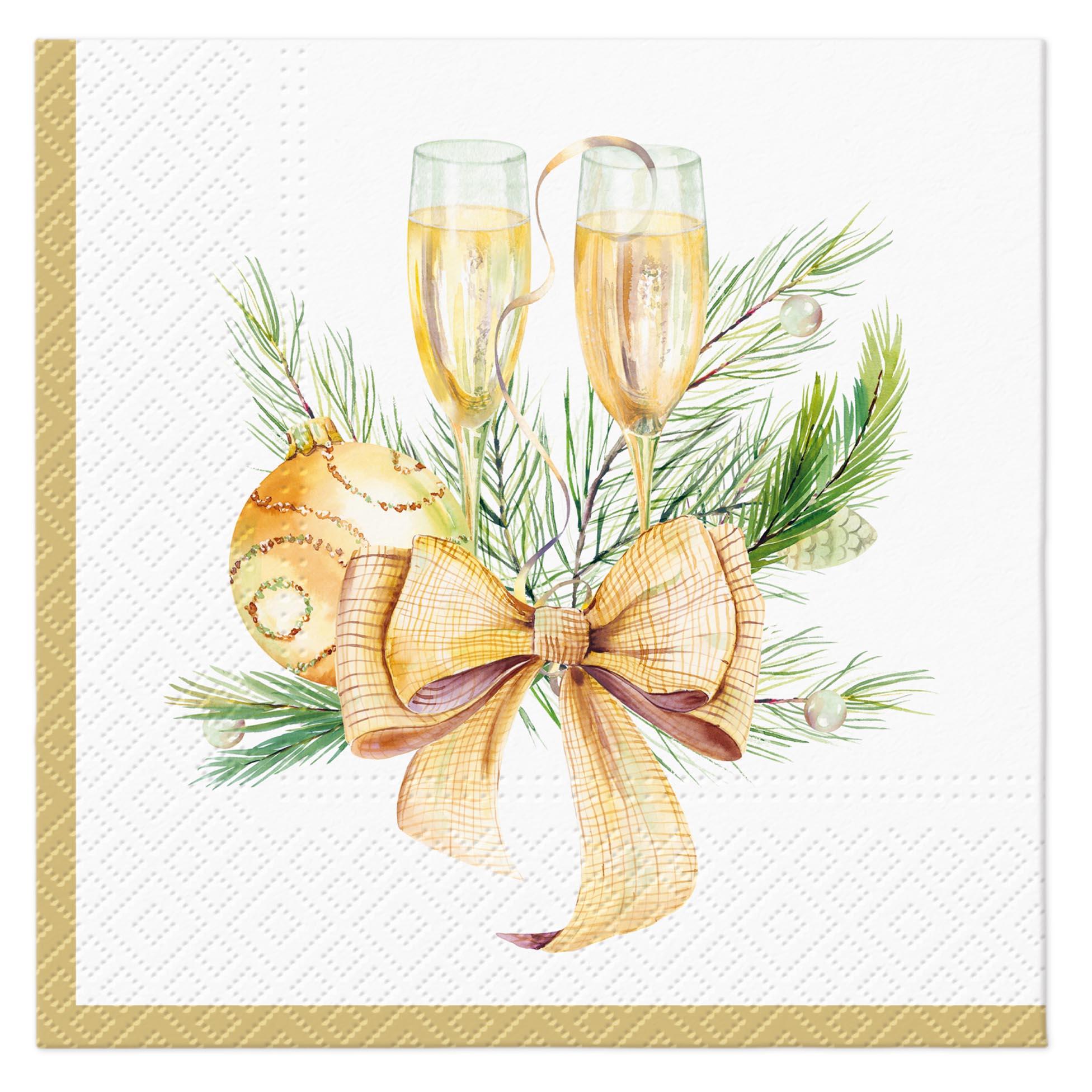 SERVIETTE COUPES 33X33CM X20 PIECES