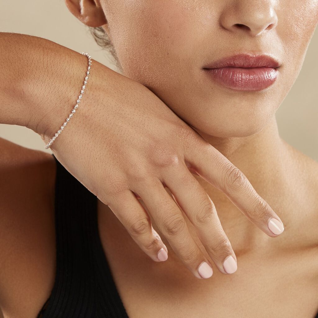 Bracelet Abie Torsade Argent Bicolore
