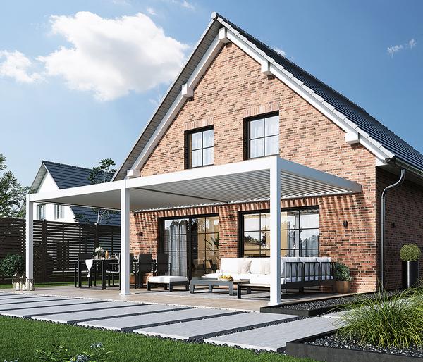 Weide Wand-Pergola LED E-Deluxe Plus 4x8, ca.
