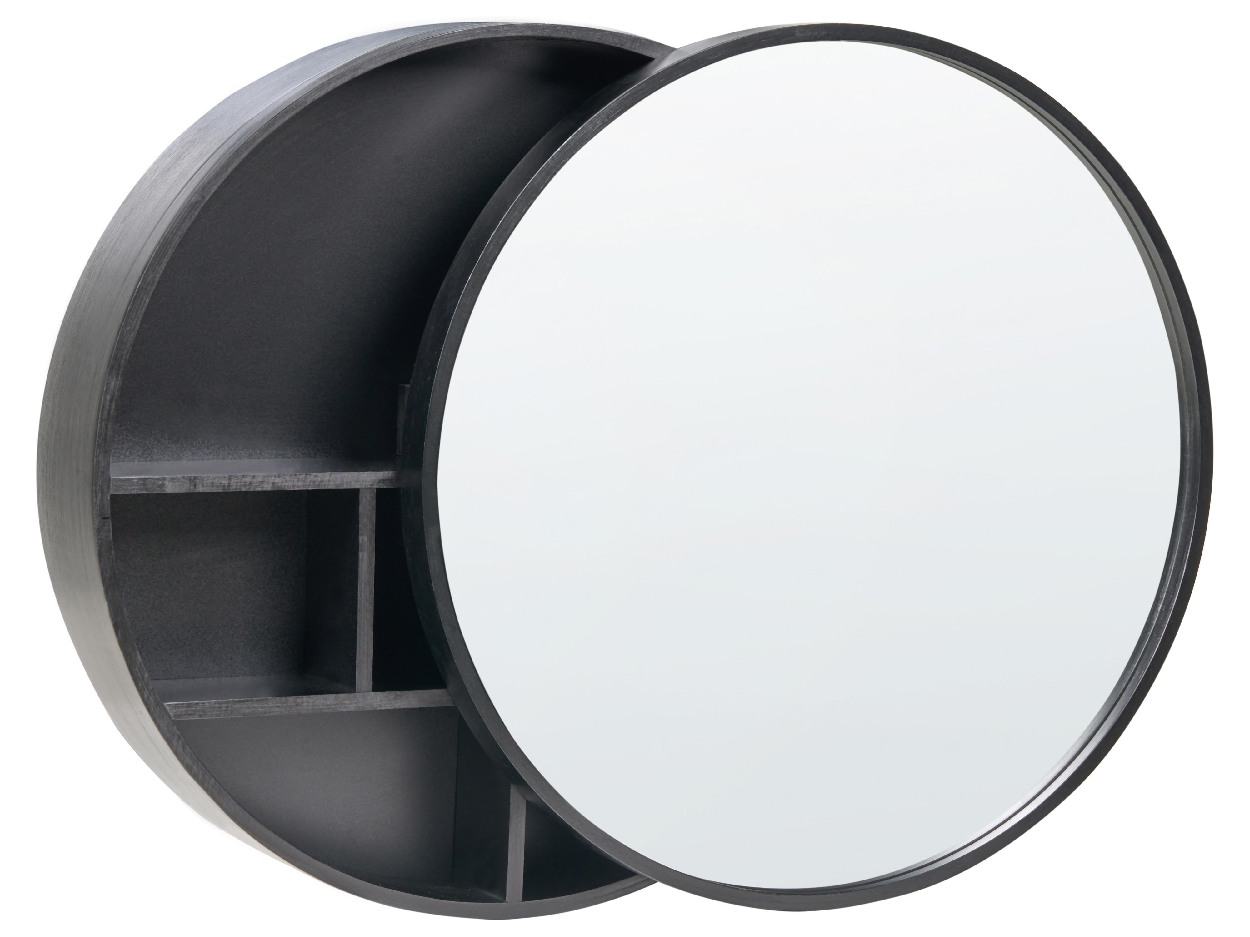 Badkamer wandkast met spiegel UCAYALI 50 cm 50 cm Zwart