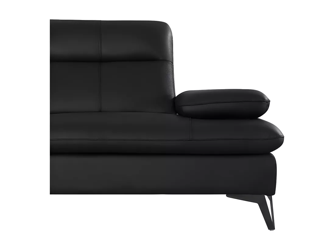 Fauteuil cuir Design avec dossier avance-recul IRIS Noir