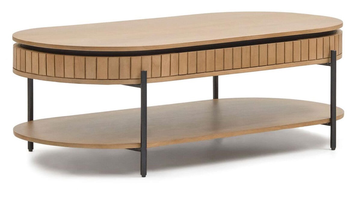 Kave Home Couchtisch LICIA 130 x 65 cm Mango braun