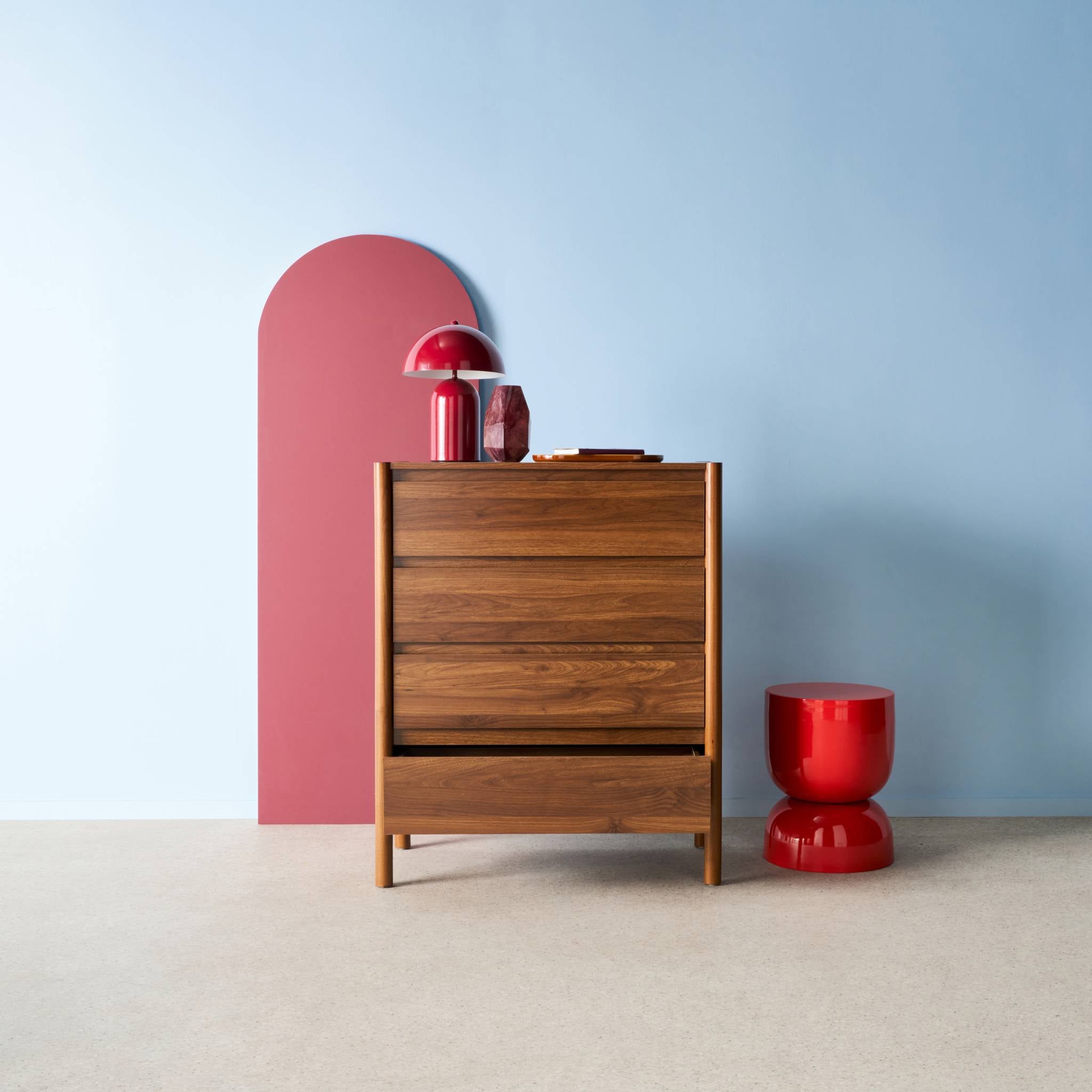 sweeek - Ladekast houteffect met 4 laden