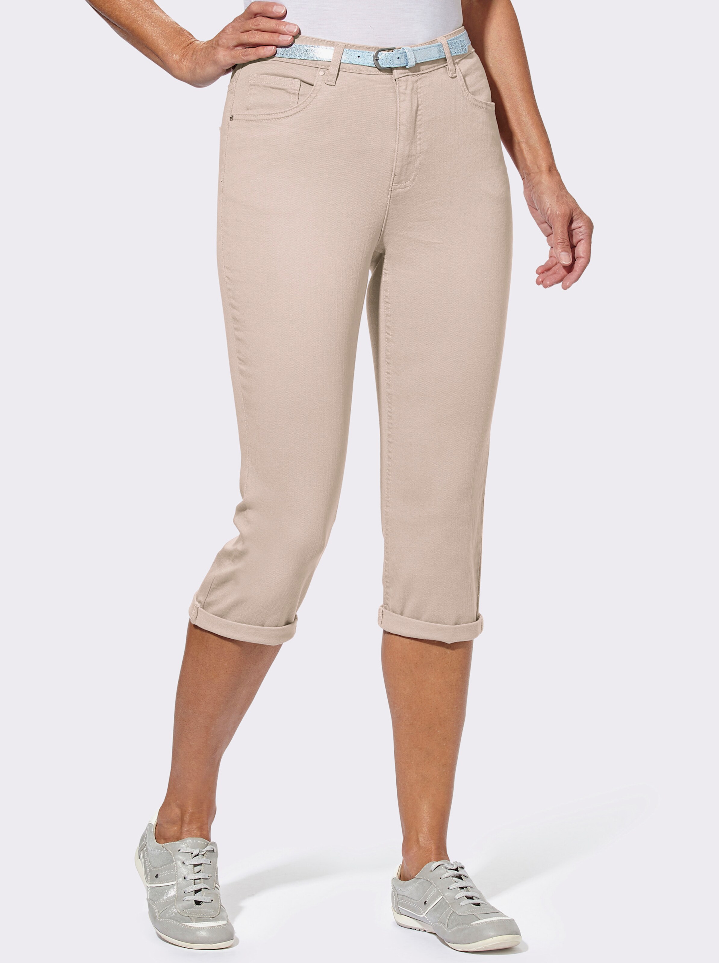 Caprihose inklusive Gürtel