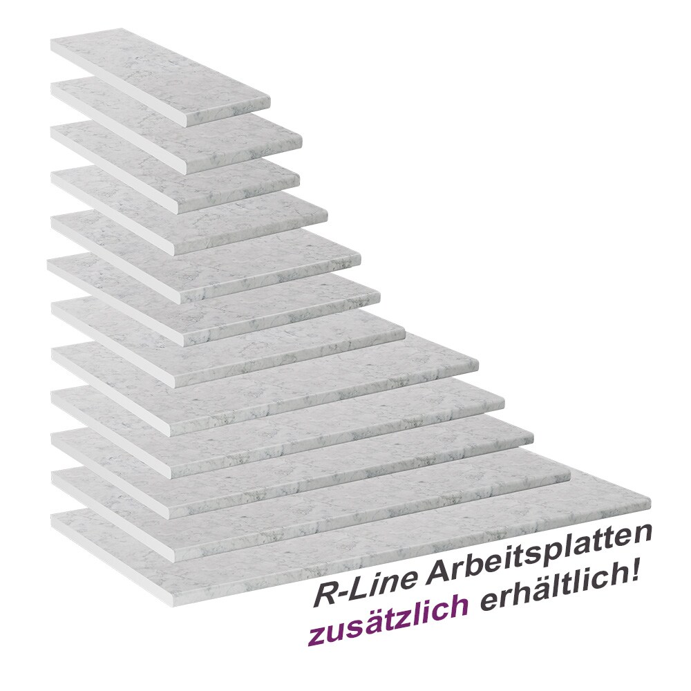 Vicco Küchenarbeitsplatte R-Line Marmor Weiß 50 cm
