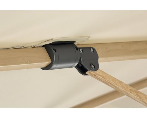 Schneider Rhodos Twist Woody parasol, 300 x 300 cm, naturel