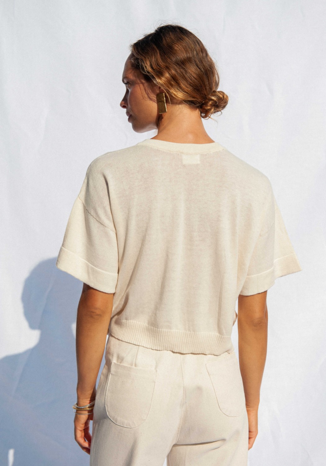 Jungle Folk Knit Top El Sur Ivory