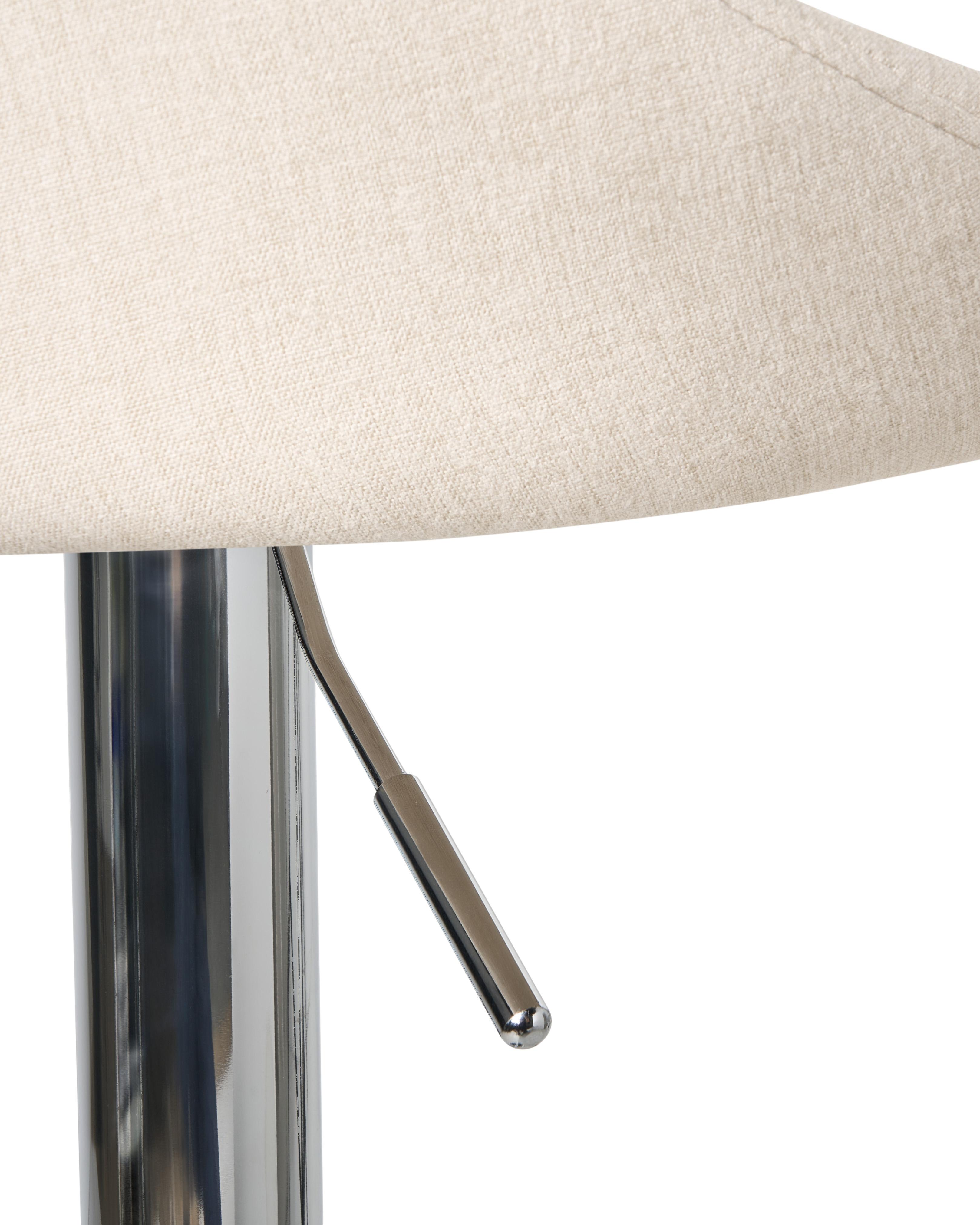 Set van 2 barkrukken LUCCA Stof draaibaar Lichtbeige