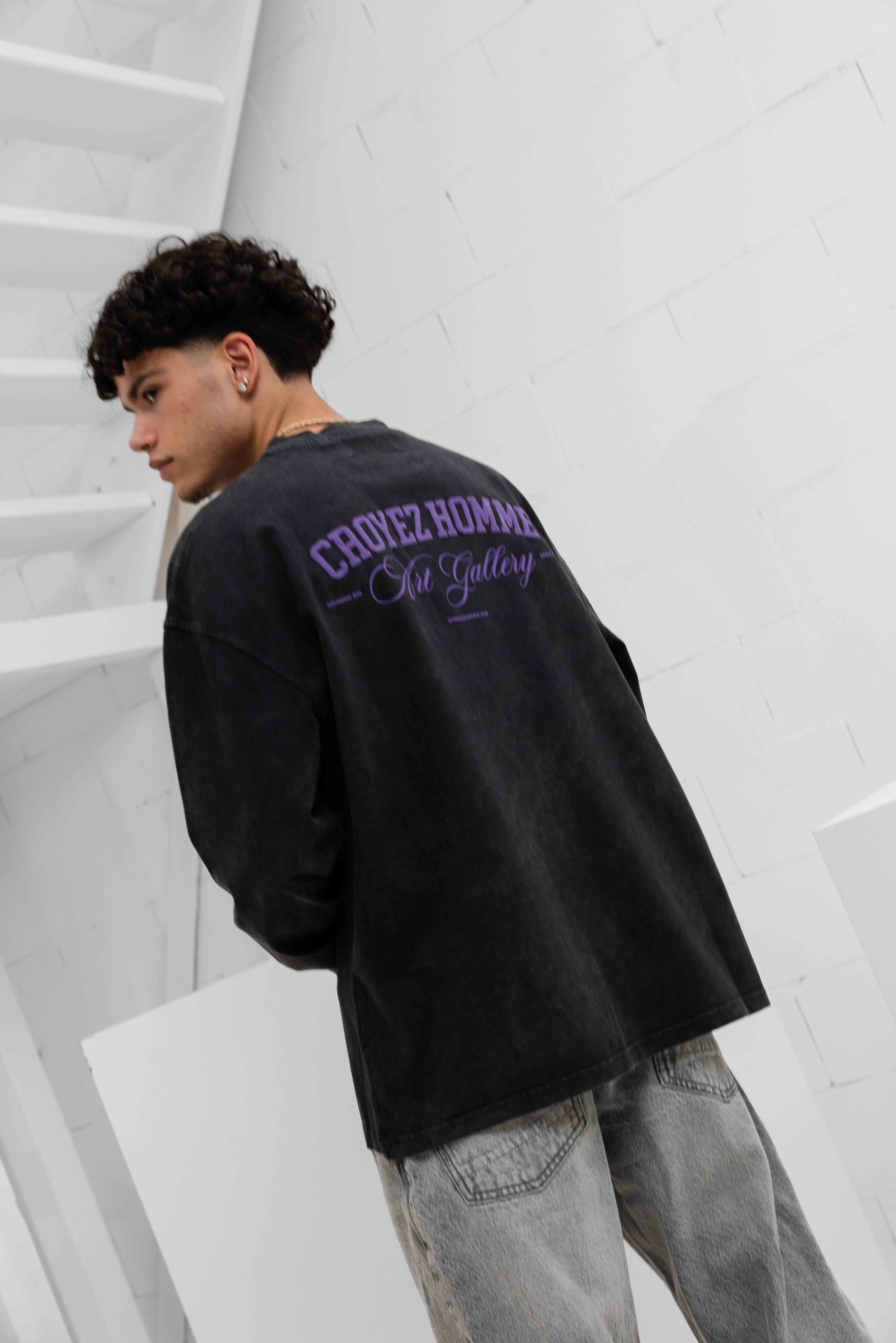 Croyez Art Gallery Longsleeve Heren Donkergrijs