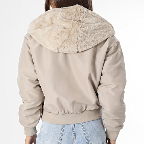 Veste Zippée Capuche Femme Plum 2 10053232 Beige