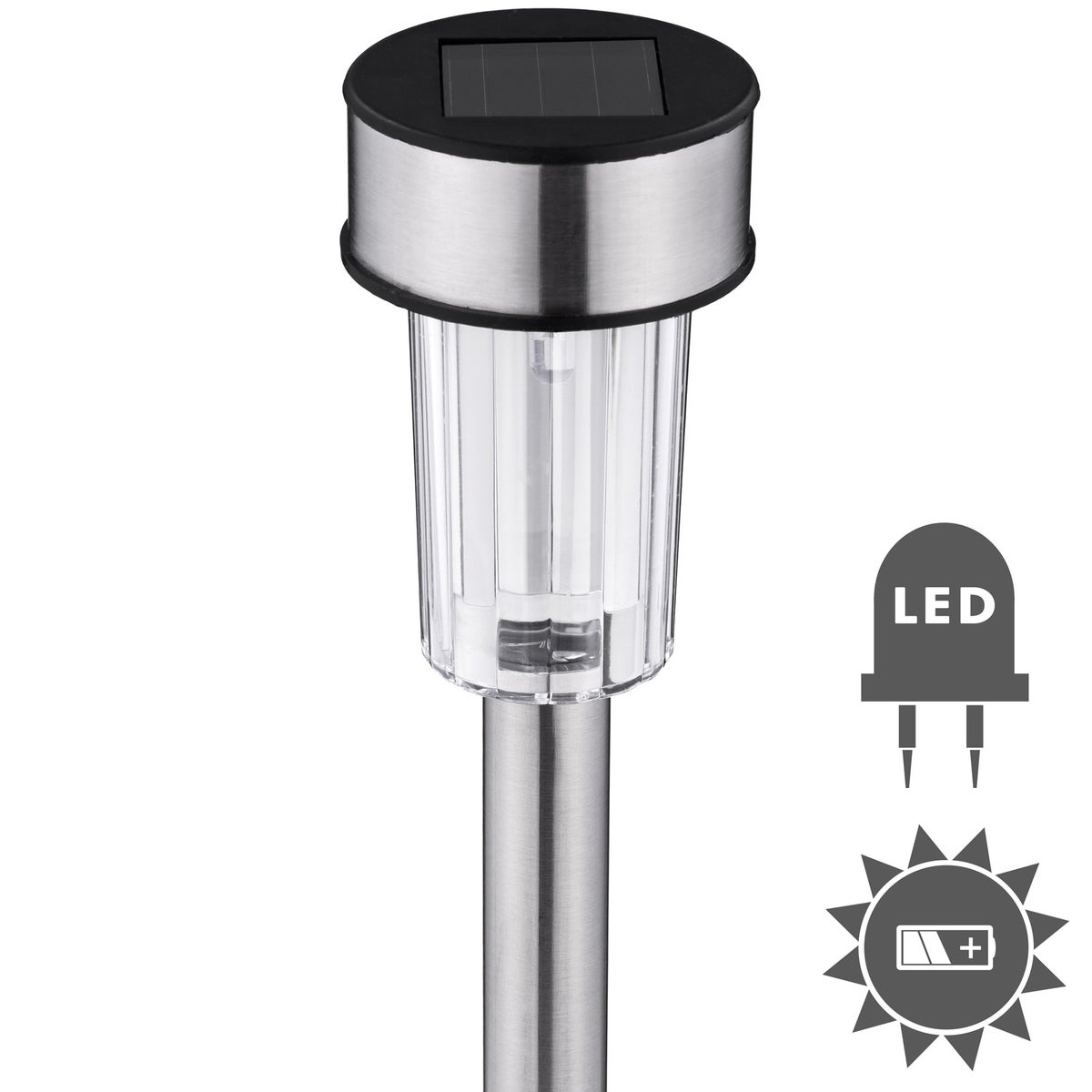 Set van 24 LED-zonnelampen tectake koudwit 4,7 x 37 cm