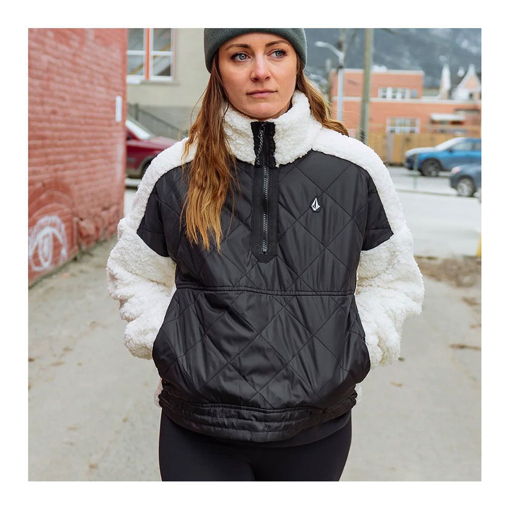 Volcom FERRON PULLOVER JACKET - Polaire Femme moonbeam