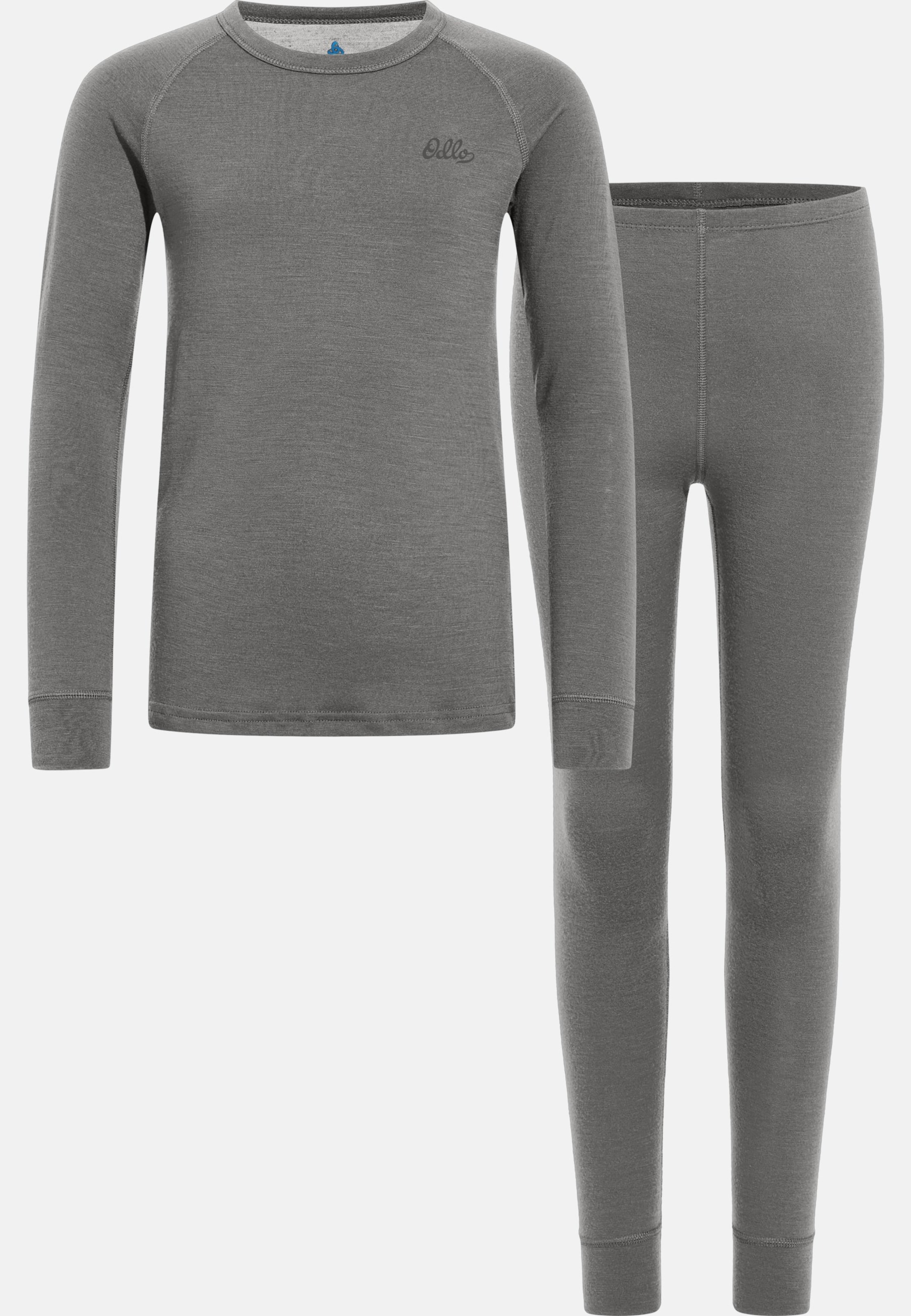 Natural Merino 200 Base layer Set in grey melange