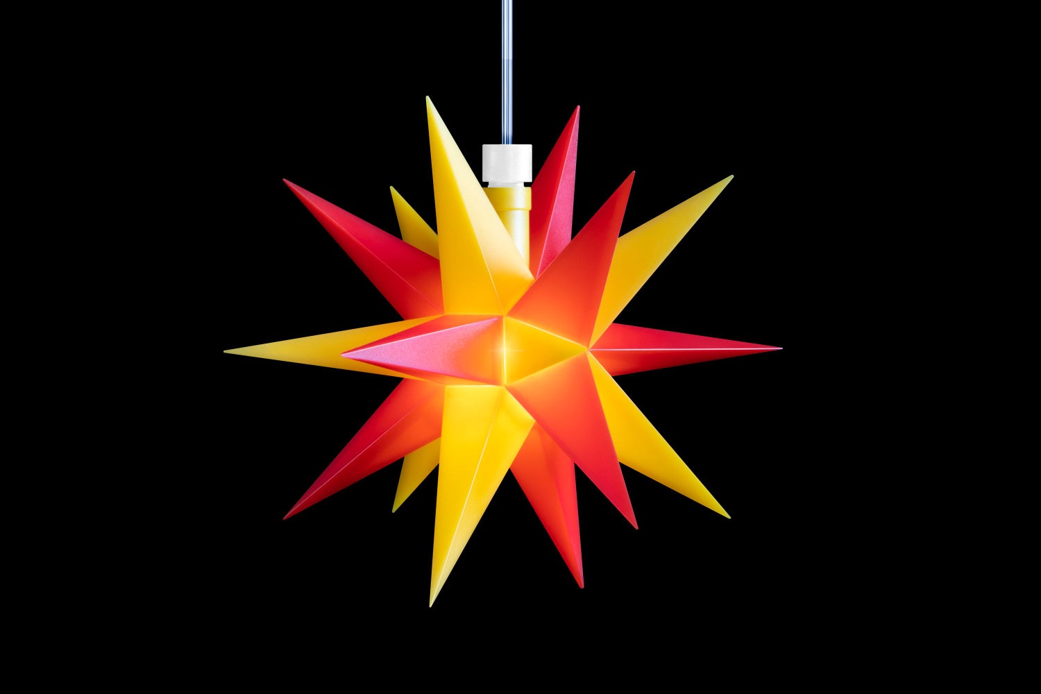 Sterntaler Decoratieve Ster | Mini Kerstster | Kunststof | 18 Punten | 12cm | Binnen | LED | Werkt op Batterijen | Met Timer