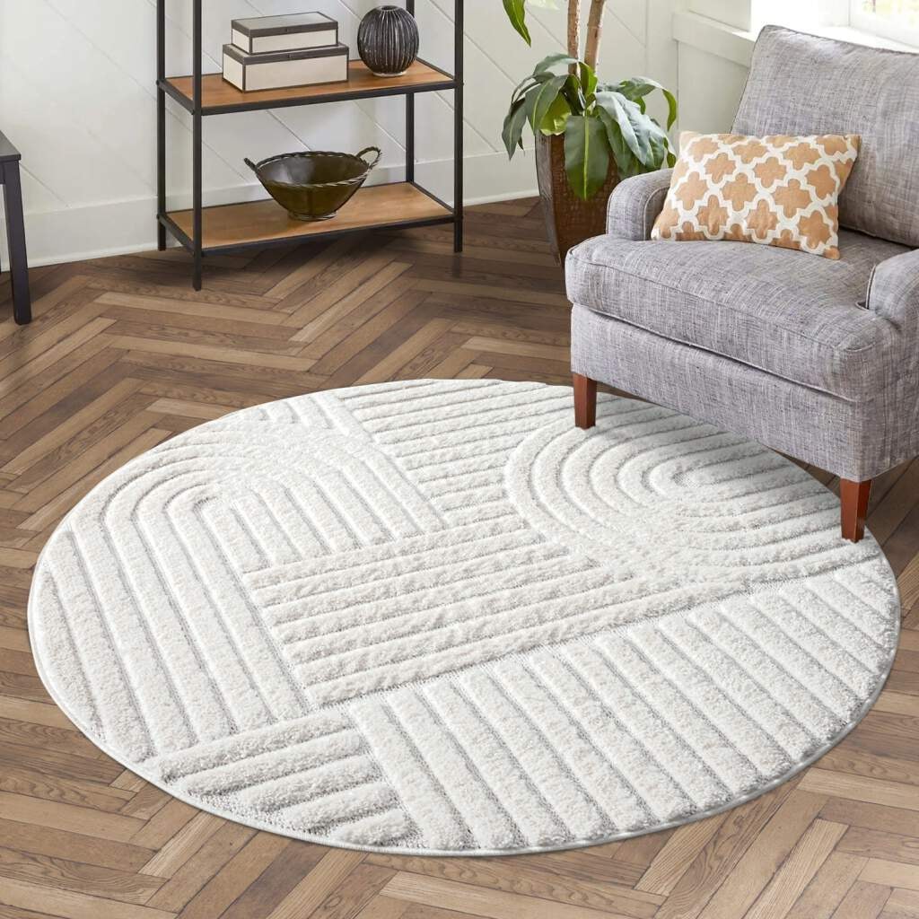 Carpet City Hochflor-Teppich »FOCUS765« rund 20 mm Höhe Boho-Teppich, Hochtief-Muster/ 3D-Effekt, für Wohnzimmer, Schlafzimmer