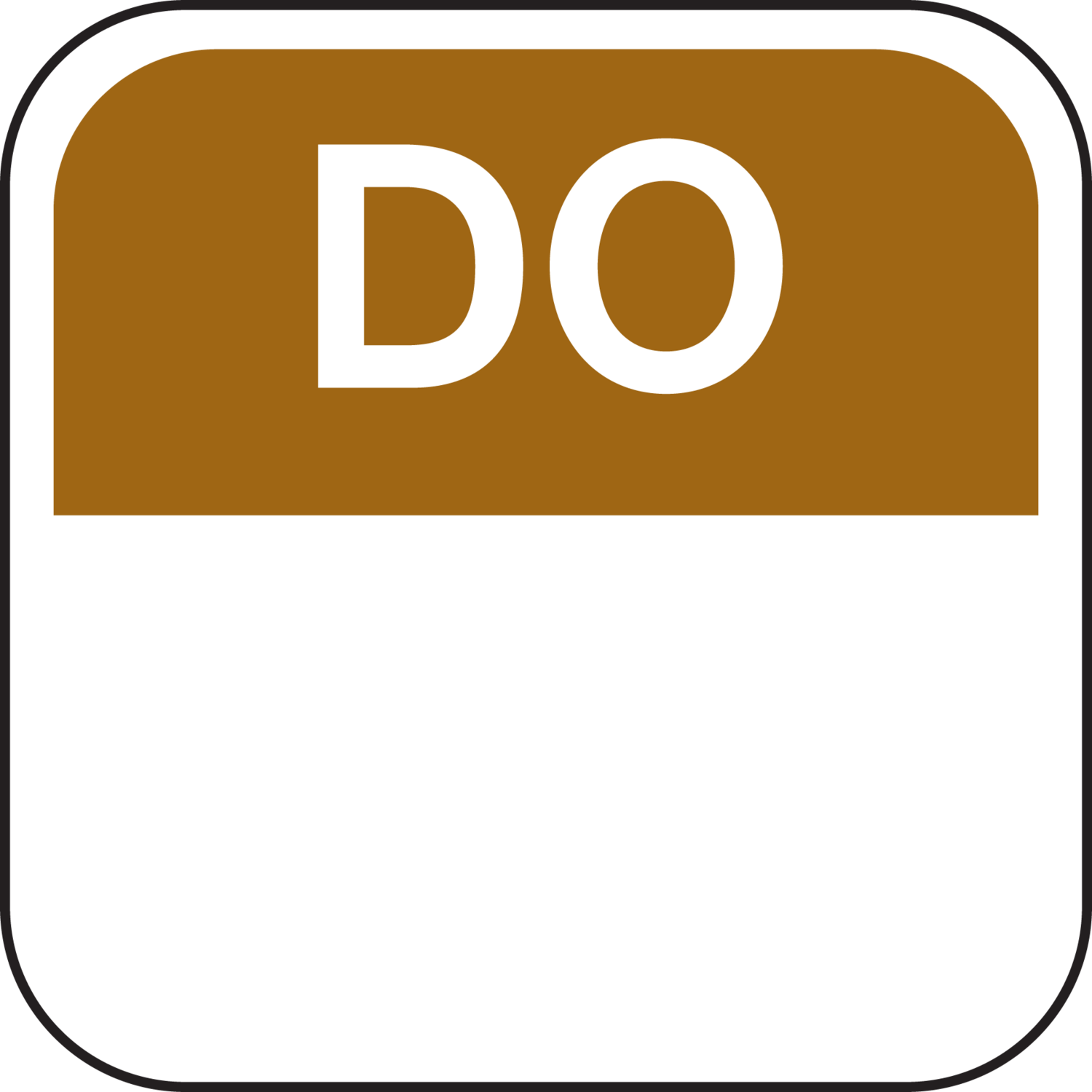 Label, Daglabel do, papier, 19x19mm, bruin