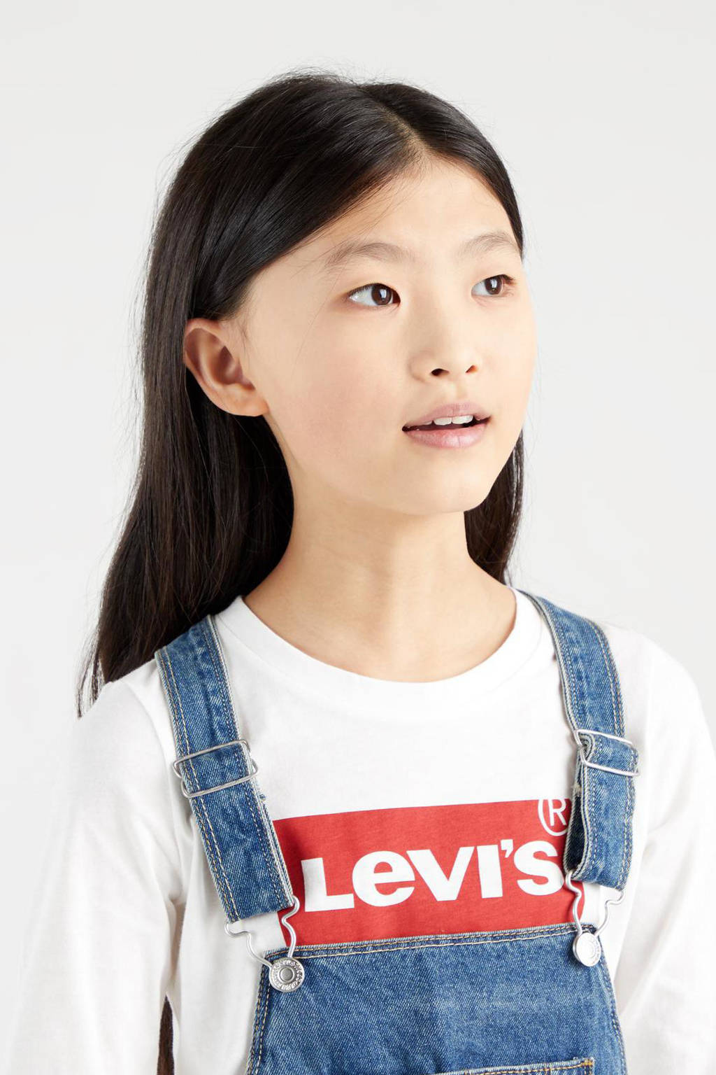 Levi's longsleeve Batwing met logo wit