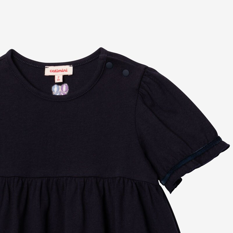 T-shirt bébé fille manches ballon bleu Catimini Bleu