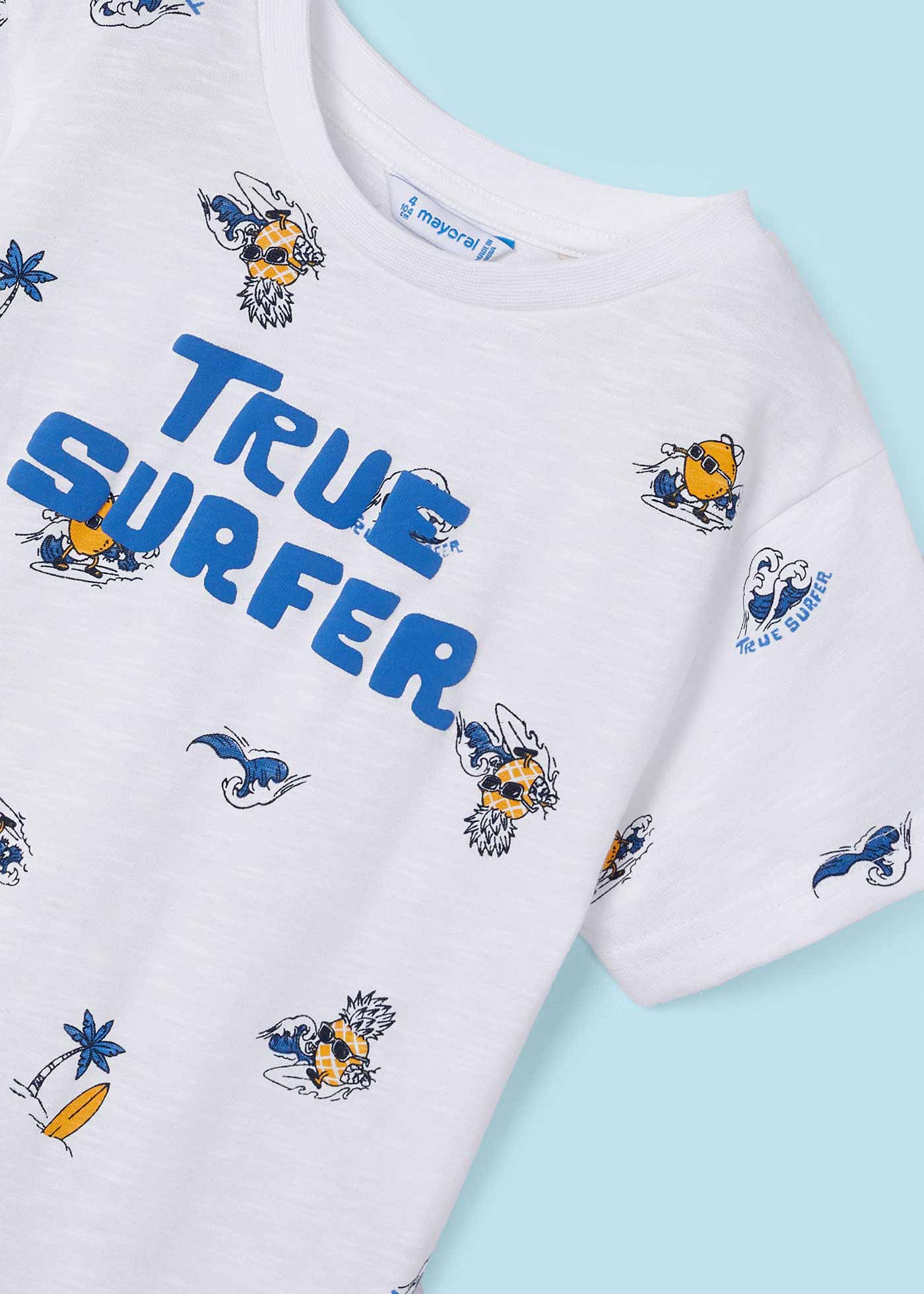 Camiseta Better Cotton estampada para meninos, Milk