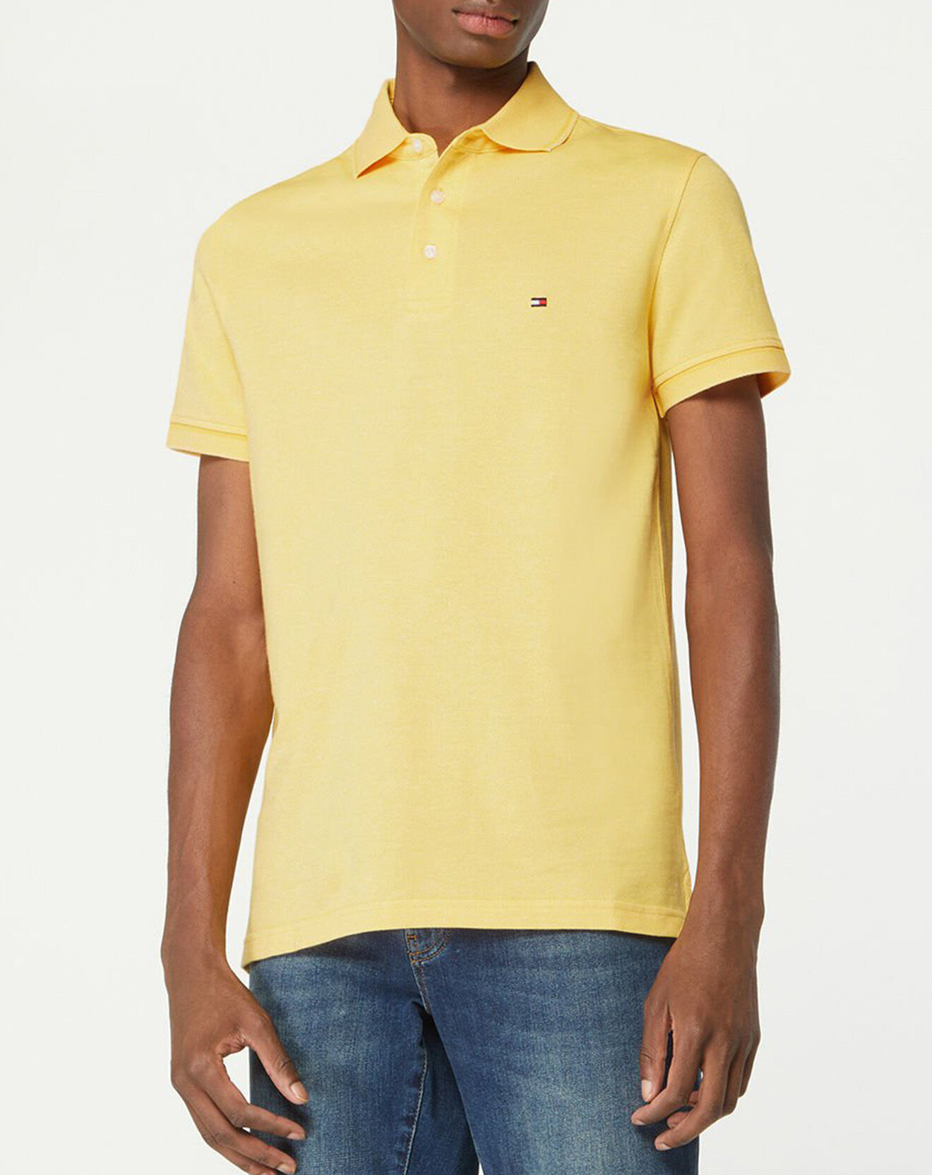 Tommy Hilfiger Polo slim Tipped jaune