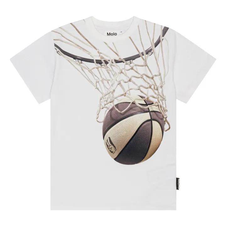 Molo T-Shirt Riley Basket Coton Bio | Blanc