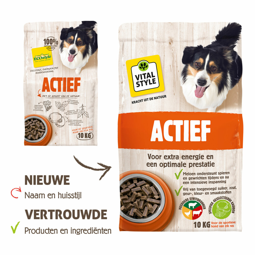 VITALstyle Hondenvoer Actief Hondenbrokken10 kg